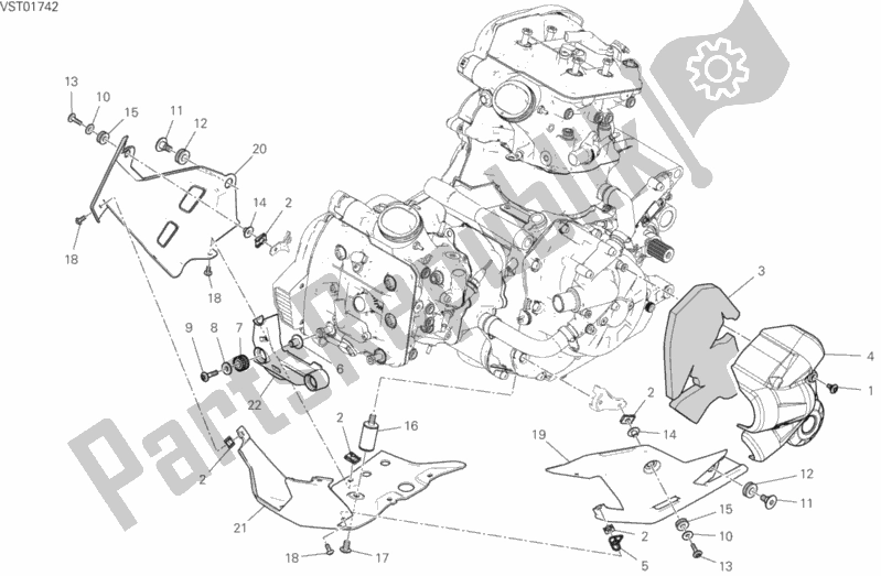 All parts for the 34b - Fairing of the Ducati Multistrada 1260 ABS Brasil 2018